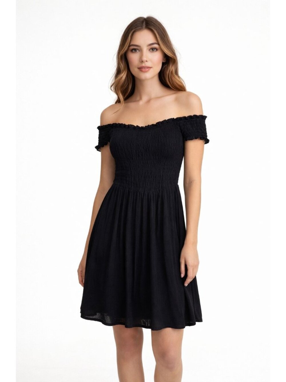 Divided H&M Mini Dress Womens Size 2 Polyester Black Scoop Neck Casual